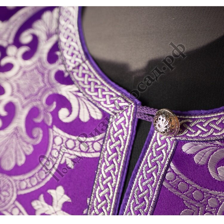 Облачение дьяконское фиолетовое с серебром (парча)